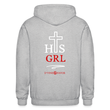 Load image into Gallery viewer, His Girl -Gildan Heavy Blend Adult Zip Hoodie - heather gray