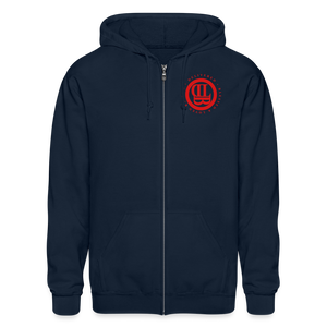 His Girl -Gildan Heavy Blend Adult Zip Hoodie - navy