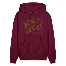 Load image into Gallery viewer, But God Sparkled Unisex Hoodie - burgundy