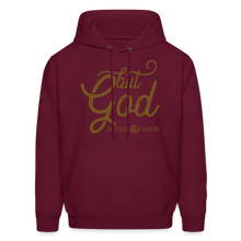 Load image into Gallery viewer, But God Sparkled Unisex Hoodie - burgundy