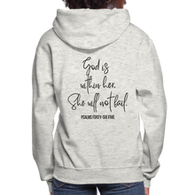 Load image into Gallery viewer, God is within Her - Women&#39;s Hoodie - heather oatmeal