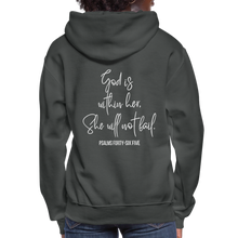 Load image into Gallery viewer, God is within Her - Women&#39;s Hoodie - asphalt