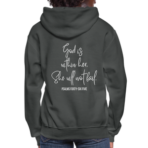 God is within Her - Women's Hoodie - asphalt