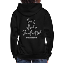 Load image into Gallery viewer, God is within Her - Women&#39;s Hoodie - black