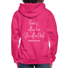 Load image into Gallery viewer, God is within Her - Women&#39;s Hoodie - fuchsia