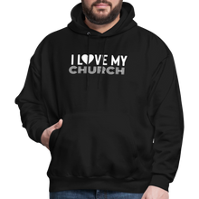 Load image into Gallery viewer, I Love My Church Men&#39;s Hoodie - black