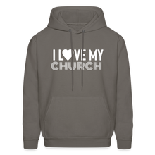 Load image into Gallery viewer, I Love My Church Men&#39;s Hoodie - asphalt gray