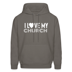 I Love My Church Men's Hoodie - asphalt gray