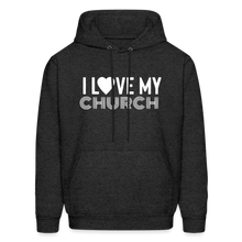 Load image into Gallery viewer, I Love My Church Men&#39;s Hoodie - charcoal grey