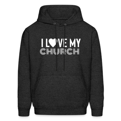 I Love My Church Men's Hoodie - charcoal grey