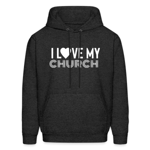 I Love My Church Men's Hoodie - charcoal grey