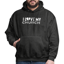 Load image into Gallery viewer, I Love My Church Men&#39;s Hoodie - charcoal grey