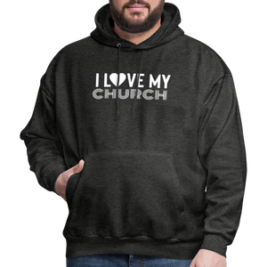 I Love My Church Men's Hoodie - charcoal grey