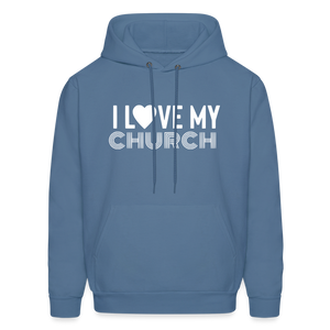 I Love My Church Men's Hoodie - denim blue