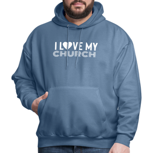 I Love My Church Men's Hoodie - denim blue