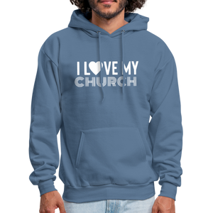 I Love My Church Men's Hoodie - denim blue