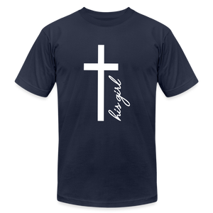 God's Girl Unisex Jersey T-Shirt by Bella + Canvas - navy