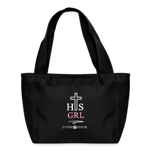 His Girl  Lunch Bag - black