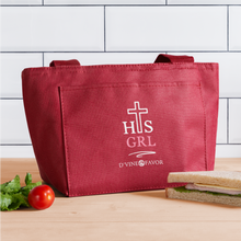 Load image into Gallery viewer, His Girl  Lunch Bag - red