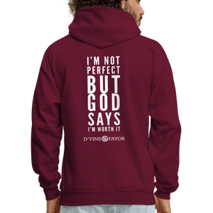 I'm Not Perfect - Men's Hoodie - burgundy