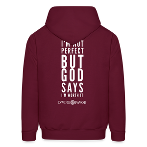 I'm Not Perfect - Men's Hoodie - burgundy