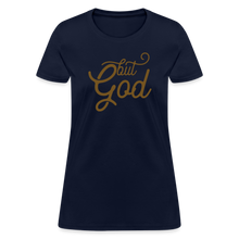 Load image into Gallery viewer, But God Women&#39;s T-Shirt - navy