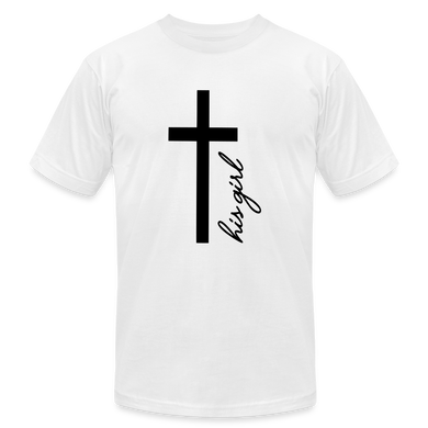 God's Girl Unisex Jersey T-Shirt by Bella + Canvas - white