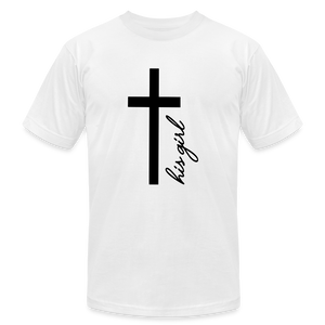 God's Girl Unisex Jersey T-Shirt by Bella + Canvas - white