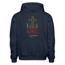 Load image into Gallery viewer, His Girl - Gildan Heavy Blend Adult Hoodie - navy