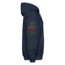 Load image into Gallery viewer, His Girl - Gildan Heavy Blend Adult Hoodie - navy