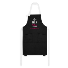 Load image into Gallery viewer, His Girl Artisan Apron White/Magenta - black/white