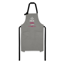 Load image into Gallery viewer, His Girl Artisan Apron White/Magenta - gray/black