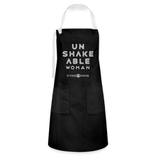 Load image into Gallery viewer, UNSHAKEABLE WOMAN - Artisan Apron - black/white