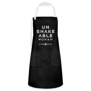 UNSHAKEABLE WOMAN - Artisan Apron - black/white