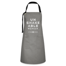 Load image into Gallery viewer, UNSHAKEABLE WOMAN - Artisan Apron - gray/black