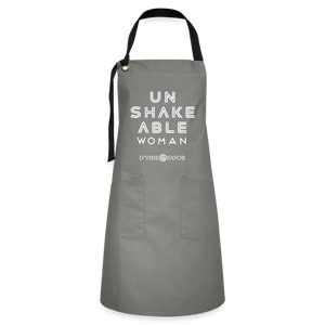 UNSHAKEABLE WOMAN - Artisan Apron - gray/black