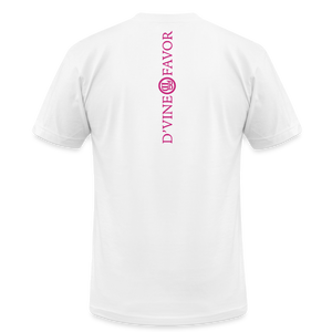 His Girl Unisex  V-Neck T-Shirt - white