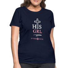 Load image into Gallery viewer, His Girl Women&#39;s T-Shirt - navy