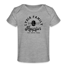 Load image into Gallery viewer, Lydia Family Reunion - Organic Baby T-Shirt | Spreadshirt 1433 - heather grey