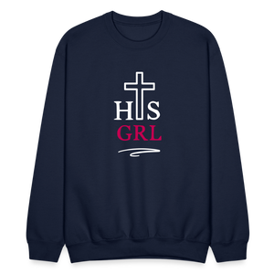 His Girl Crewneck Sweatshirt - navy