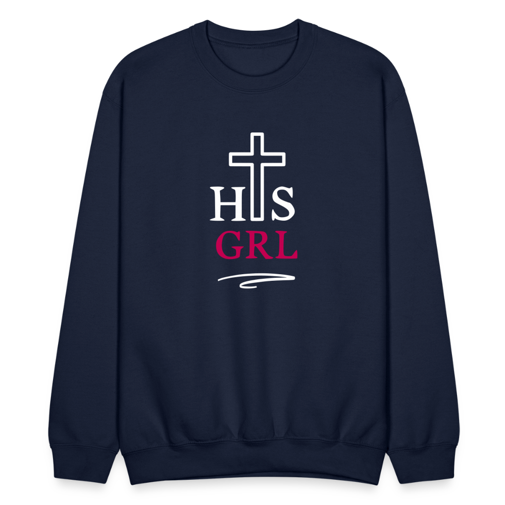 His Girl Crewneck Sweatshirt - navy