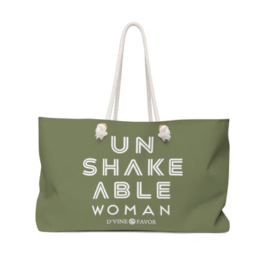 UNSHAKEABLE WOMAN - Yellow Weekender Bag