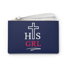 Load image into Gallery viewer, HIS Girl - Navy/Pink Clutch Bag