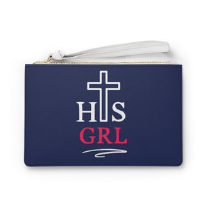 HIS Girl - Navy/Pink Clutch Bag