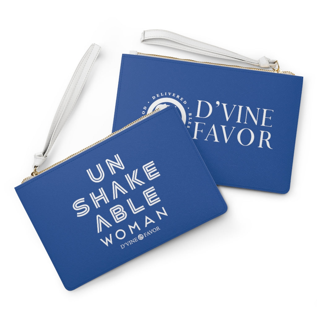 Unshakeable Woman Blue Clutch Bag