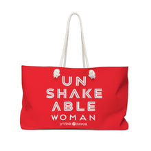 Load image into Gallery viewer, UNSHAKEABLE WOMAN - RED Weekender Bag