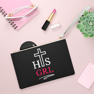 His Girl - Black Clutch Bag