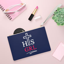 Load image into Gallery viewer, HIS Girl - Navy/Pink Clutch Bag