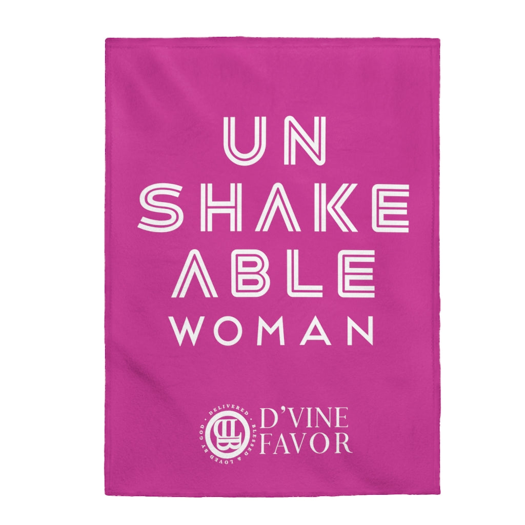 UNSHAKEABLE WOMAN - Velveteen Plush Blanket