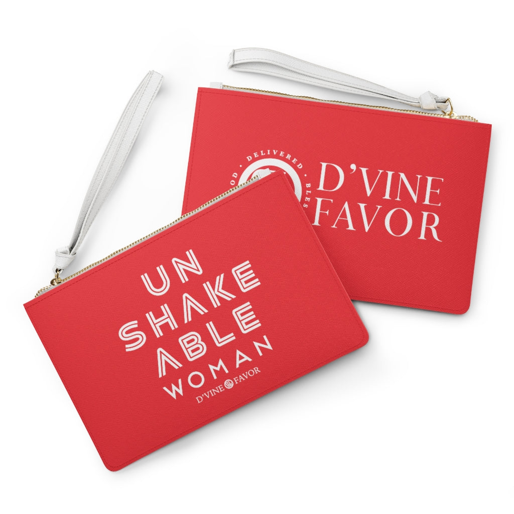 Unshakeable Woman - Red Clutch Bag